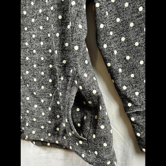 ONQUE SPORT Full Zip Hoodie Charcoal Gray with White Polka Dot XL - Picture 3 of 6